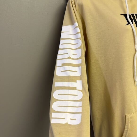 Justin Bieber Tan Purpose World Tour Hoodie with Kangaroo Pocket- Large - Picture 3 of 8